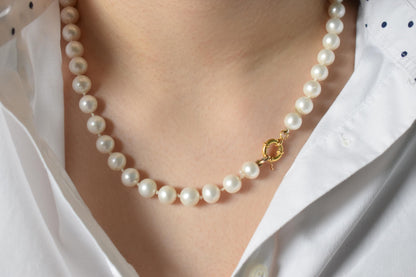 Χειροποίητο Μαργαριταρένιο Κολιέ με Κούμπωμα Κ14