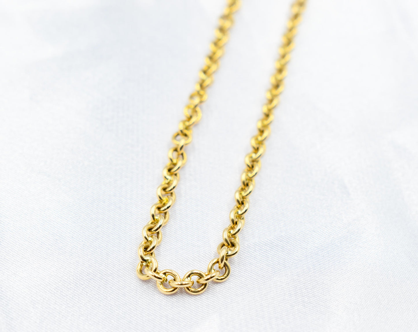 Gold Cable Chain Link Chain 14K,Dainty Thick Gold Chain,Chunky Necklace,Gold Necklace Choker,Man-Women Chain Necklace, Timeless Gift for Her