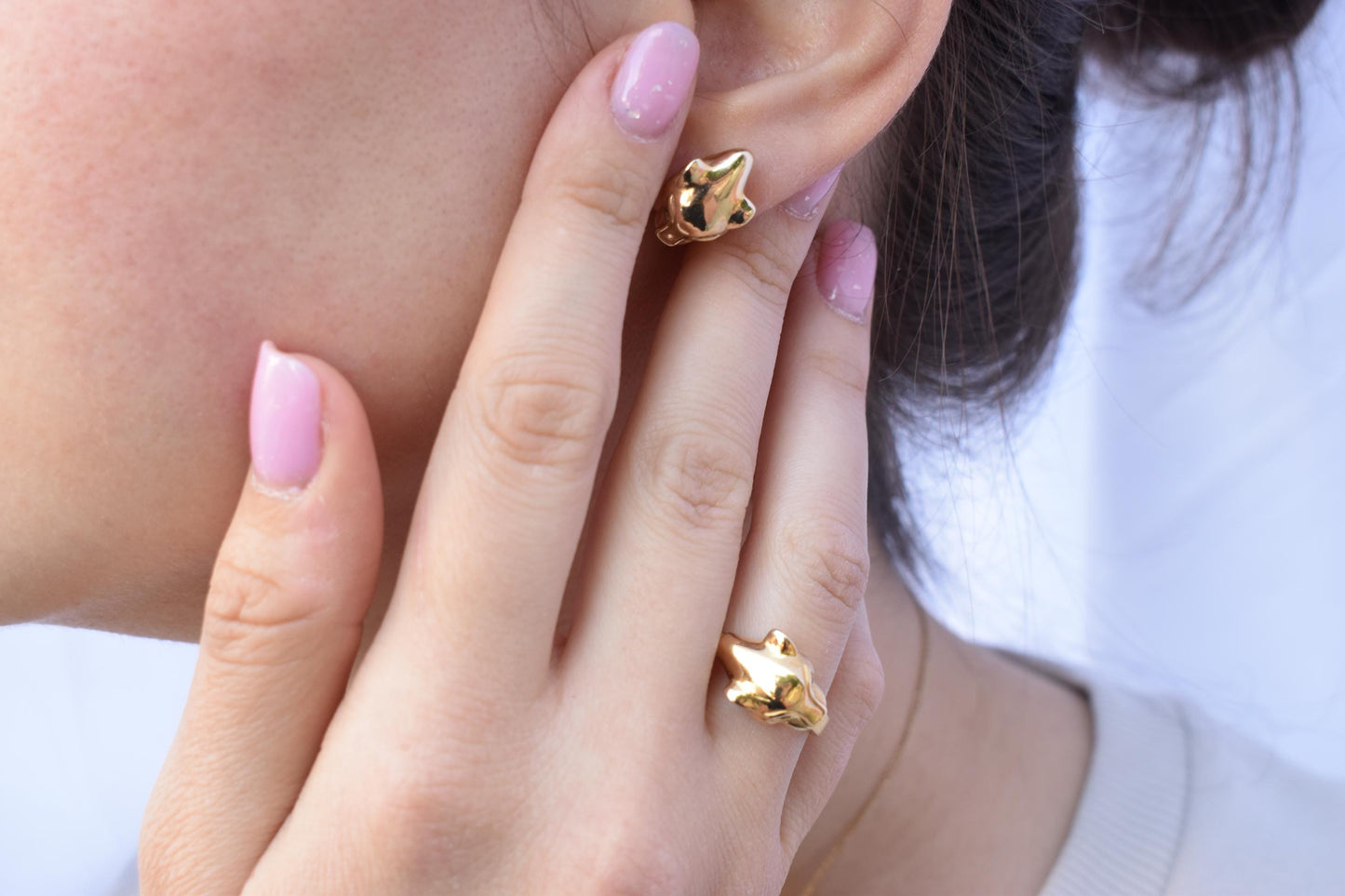 Σκουλαρίκια Πάνθηρας με Διαμάντια Κ18