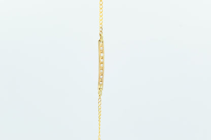 Χειροποίητο Βραχιόλι τύπου Ταυτότητα με Ζιργκόν Κ14