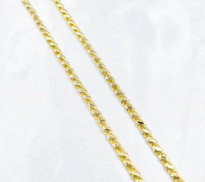 Solid 14K Yellow Gold Chain,14K Solid Gold Curb Chain,Cuban Choker Chain,Yellow Gold Miami Cuban Link Chain,14K Curb Cuban Necklace