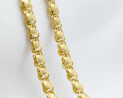 14K Yellow Solid Gold Chain,14K Solid Gold Curb Chain,Cuban Choker Chain,14K Yellow Gold Miami Cuban Link Chain,Exclusive Elegant Necklace