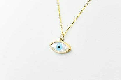 Κολιέ Μάτι με Φίλντισι 14Κ
