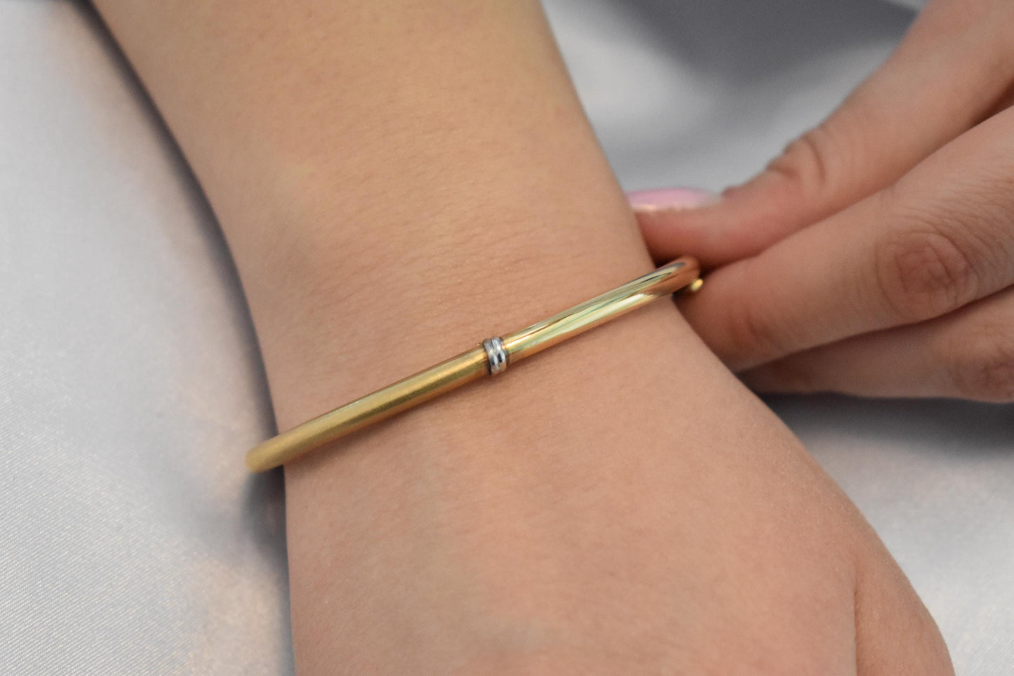 14k Gold Classic Thick Bangle Bracelet,Half Matte-Half Polished Finish,Premium Greek Bracelet,Minimal Cuff Bangle,Exclusive Gift for Her