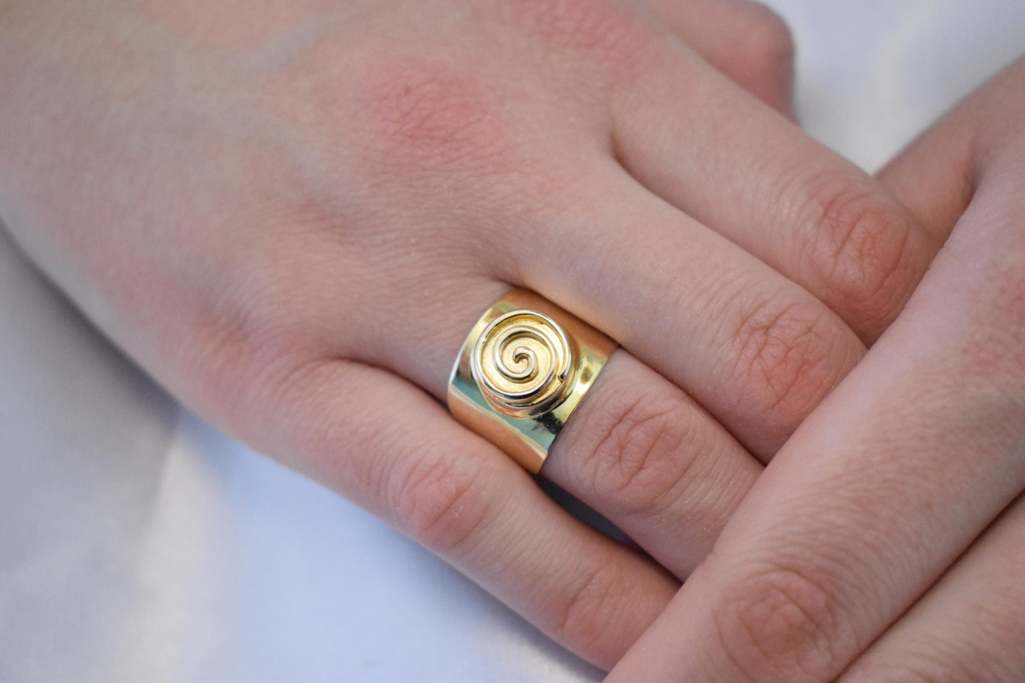 14K Solid Gold Spiral Ring,Gold Swirl Ring,Spiral Gold Ring,Ancient Greek Collection,Gold Band,Wedding Stacking Ring,Minimal Summer Ring