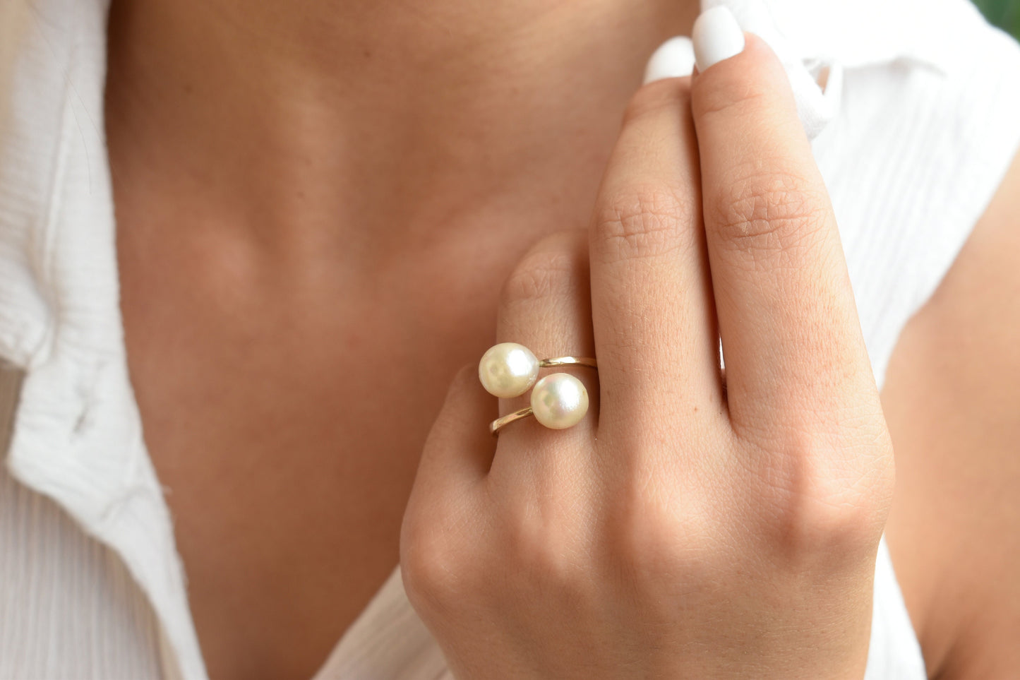 Χειροποίητο Δαχτυλίδι με Φυσικά Μαργαριτάρια Κ14