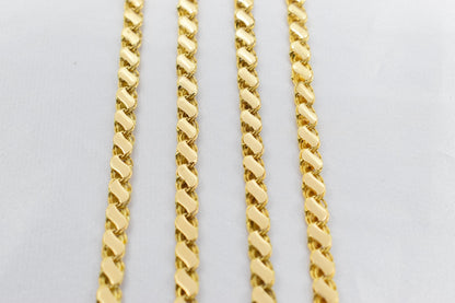 14K Gold Chain Necklace,Solid Gold Curb Chain,Cuban Choker Chain,Gold Miami Cuban Link Chain,Curb Cuban Necklace,Unisex Gift for Him & Her