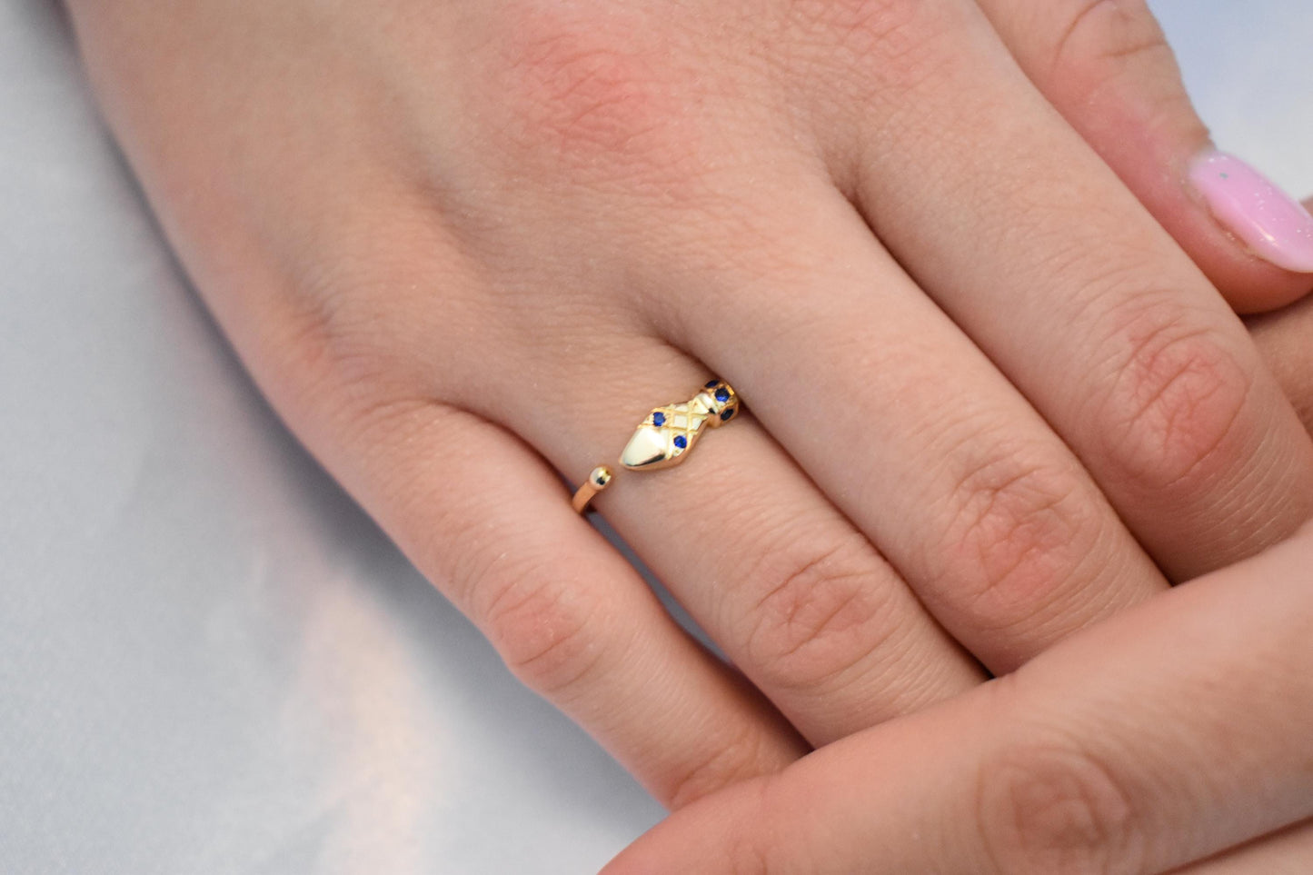 Snake Head 14K Solid Gold Ring,Gold Serpent Ring,Snake Head Ring,Stackable Jewellery Ring,Gold Band,14K Wedding Animal Ring,Minimalist Ring