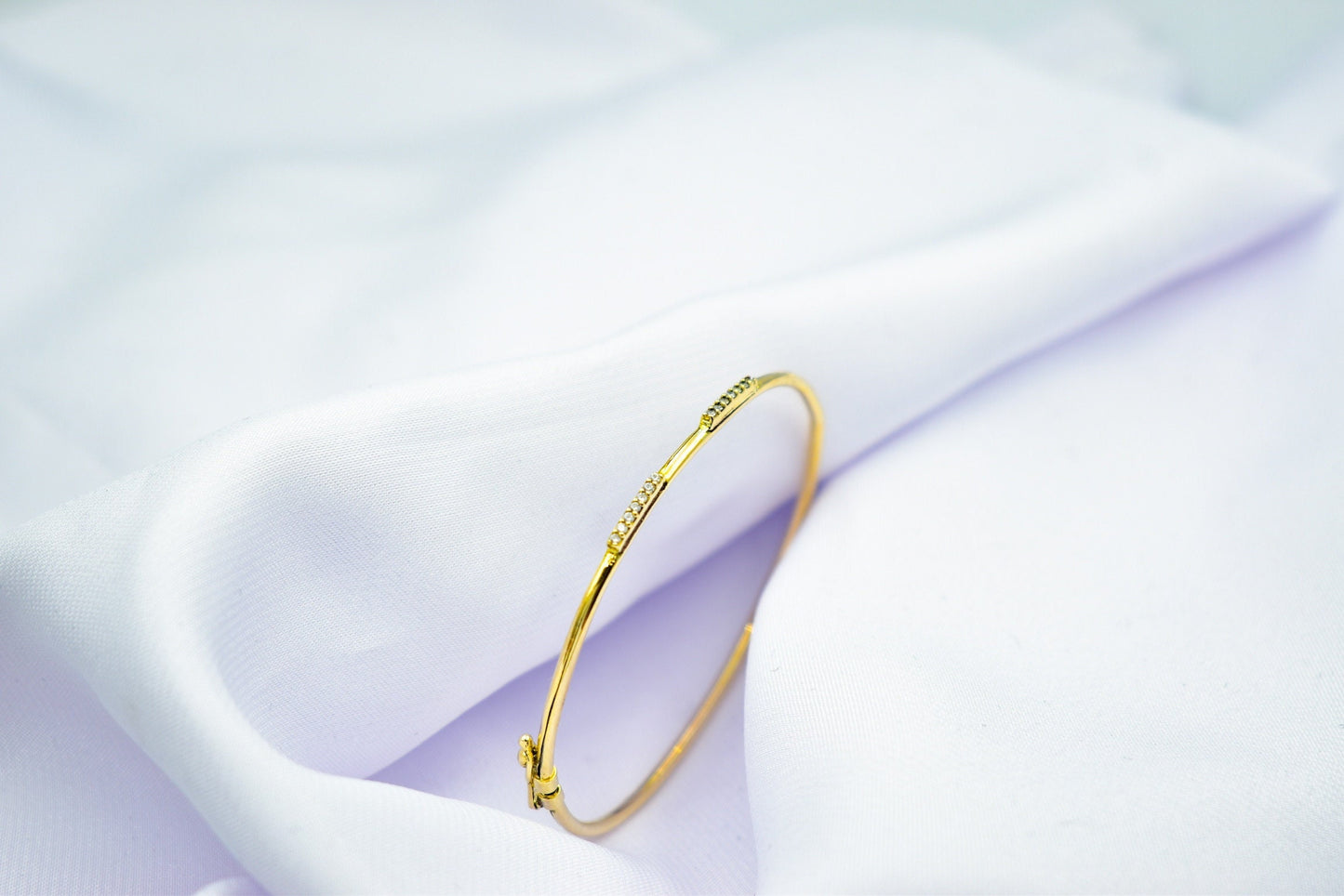 14K Gold Pave Bar Bracelet,Real Solid Gold Everyday Bracelet Women,Wedding & Engagement Dainty Line Bracelet,Stacking Bracelet Gift for Her