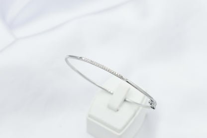 14K Gold White Gold Bar Bracelet,Gold Everyday Bracelet,Women Dainty Line Bracelet,Bridal & Engagement Bracelet Gift for Mom and Her