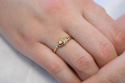 14K Solid Gold Lion Ring,Gold Animal Collection,Ancient Greek Inspired,Zodiac Ring,Gold Band,Stacking Ring,Symbol of Strength,Gift for Her