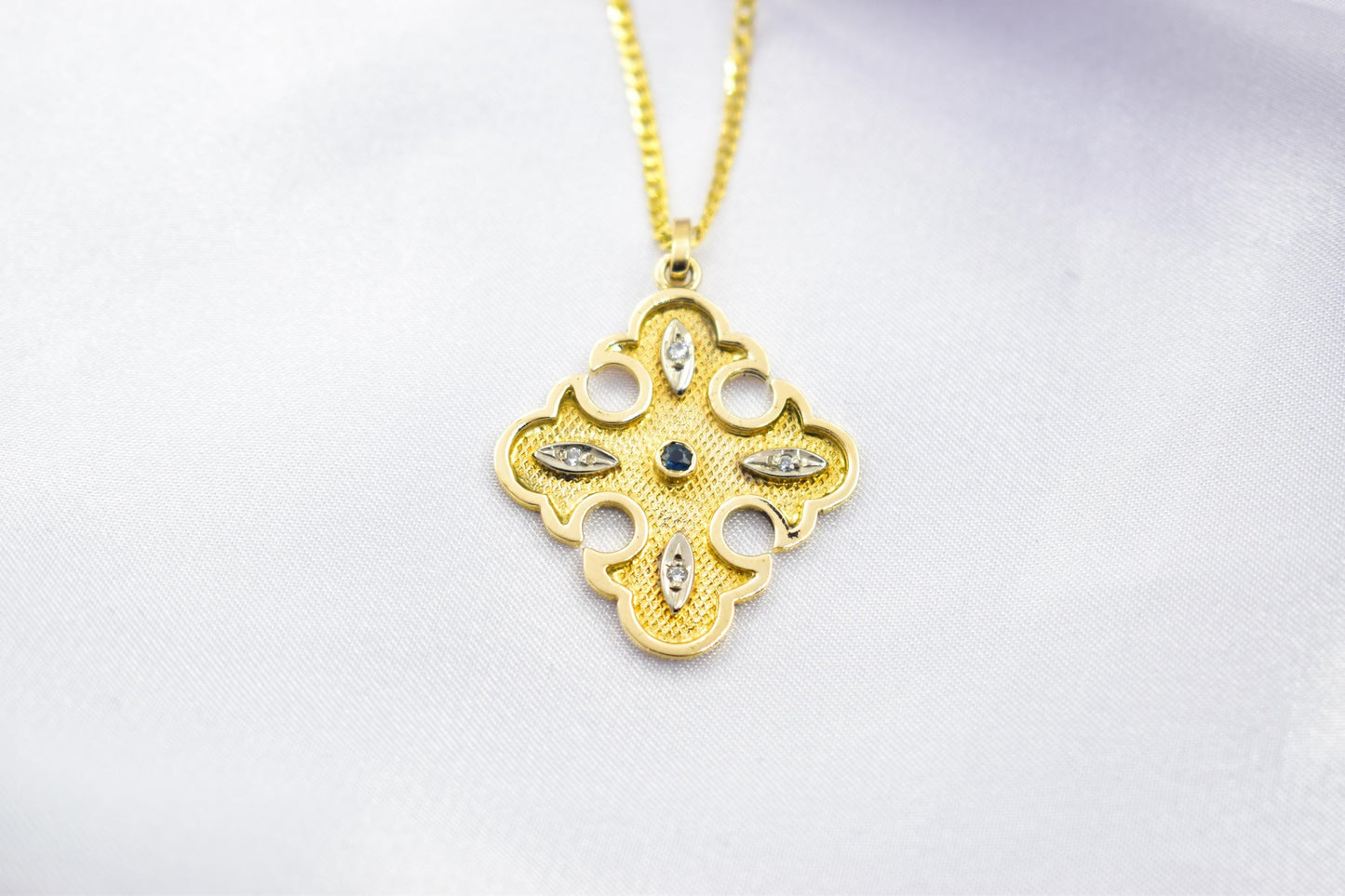 Βυζαντινός Σταυρός με Ζαφείρι Κ14