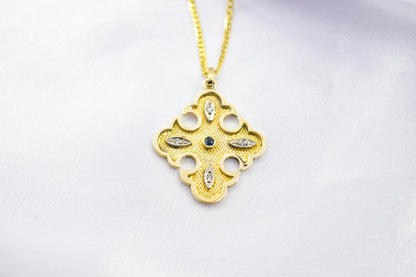 Βυζαντινός Σταυρός με Ζαφείρι Κ14