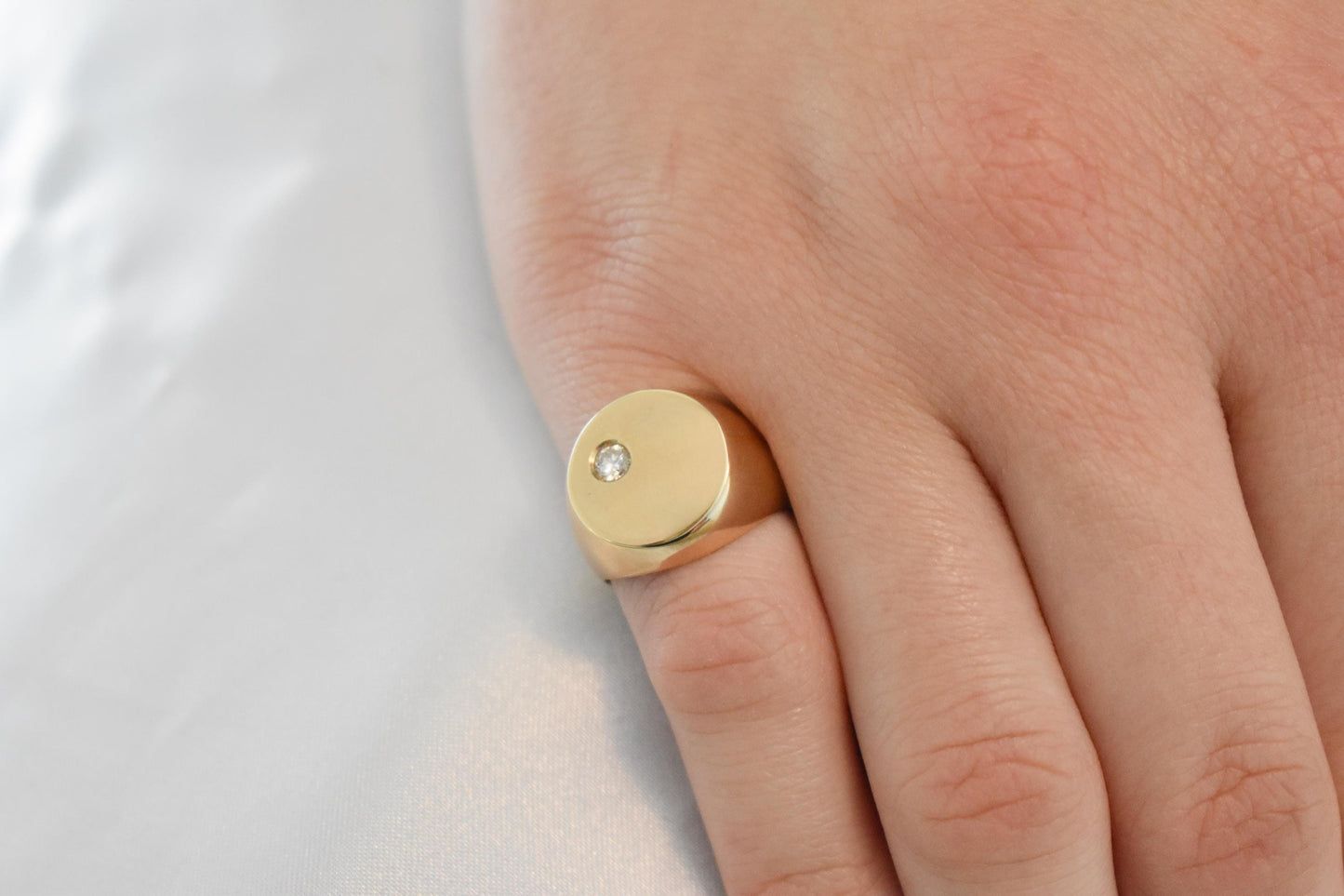 14K Solid Gold Ring,Engravable Flat Ring,Engagement Ring,Wedding Gold Ring,Statement Ring,Stackable Gold Ring,Gift for Her,14K Weeding Band