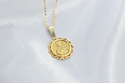 Χρυσό Κωνσταντινάτο Παναγία Κύκλος 14Κ