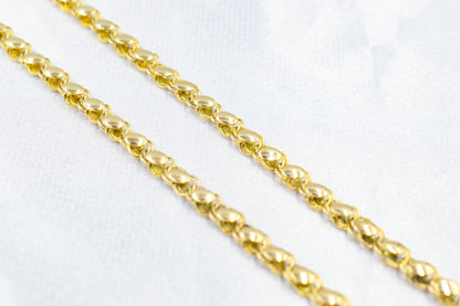 14K Yellow Solid Gold Chain,14K Solid Gold Curb Chain,Cuban Choker Chain,14K Yellow Gold Miami Cuban Link Chain,Exclusive Elegant Necklace