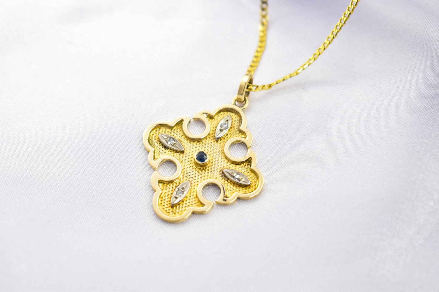 Βυζαντινός Σταυρός με Ζαφείρι Κ14