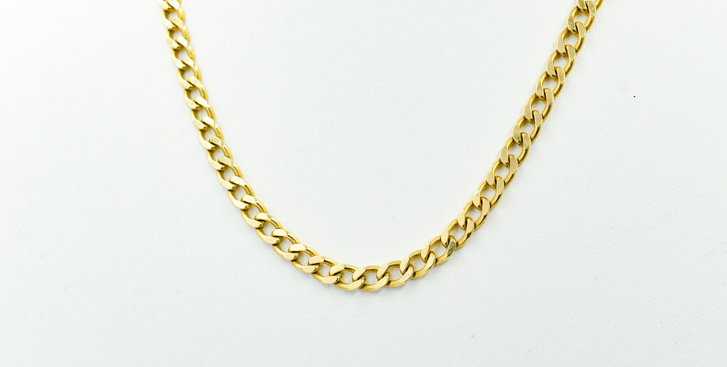 Gold Miami Curb Link Chain,Dainty Thick Gold Chain,Chunky Necklace,Gold Necklace Choker,Man-Women Chain Necklace,Unisex Exclusive Jewellery