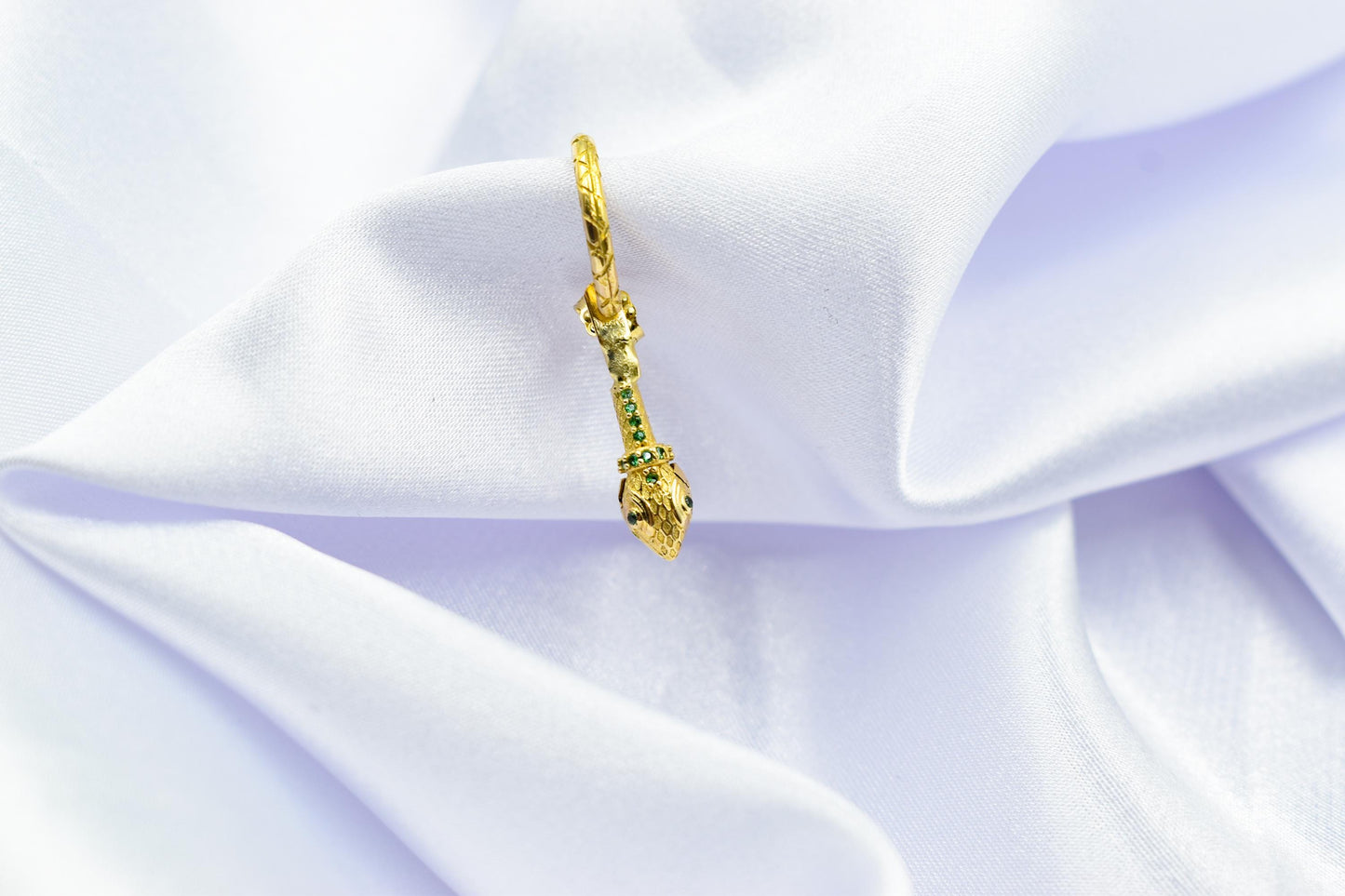 Διπλά Σκουλαρίκια Φίδι με Ζιργκόν Κ14