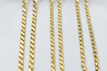 14K Gold Chain Necklace,Solid Gold Curb Chain,Cuban Choker Chain,Gold Miami Cuban Link Chain,Curb Cuban Necklace,Unisex Gift for Him & Her