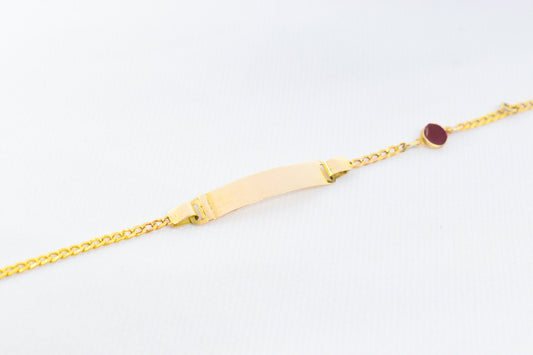 Χειροποίητη Ταυτότητα με Κόκκινο Σμάλτο Κ14