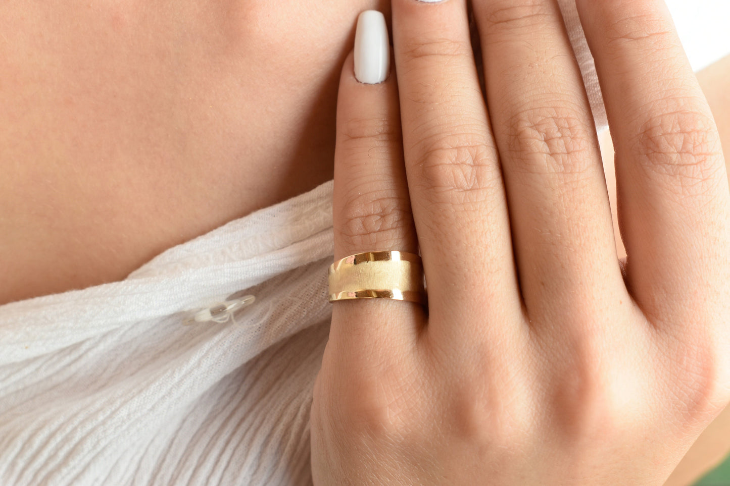 14K Thin Solid Gold Ring,Wedding & Engagement Ring,Tiny Dome Ring,Simple Ring,Minimalist Stacking Gold Ring,Timeless Gift for Mom and Her