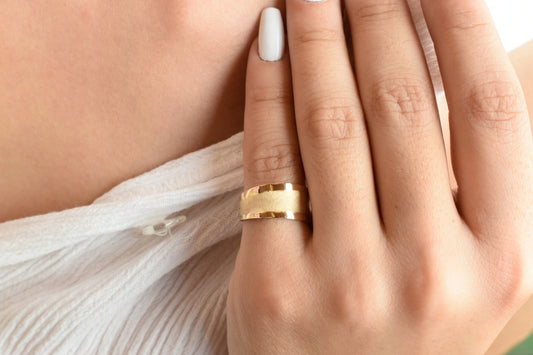 14K Thin Solid Gold Ring,Wedding & Engagement Ring,Tiny Dome Ring,Simple Ring,Minimalist Stacking Gold Ring,Timeless Gift for Mom and Her