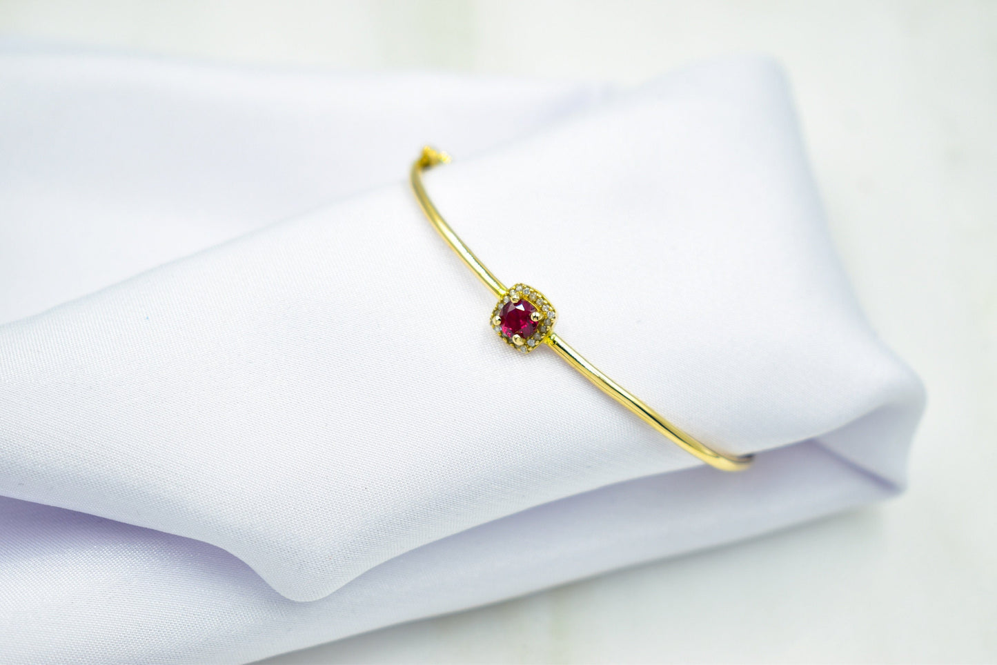 14K Gold Bangle Bracelet,Dainty Bracelet,Stackable Gold Bracelet,Personalized Bangle,Dainty Gemstone Bracelet,Cuff Bangle for Mom & Her