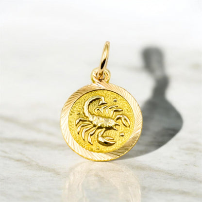 Χρυσό Μενταγιόν Σκορπιός 14Κ