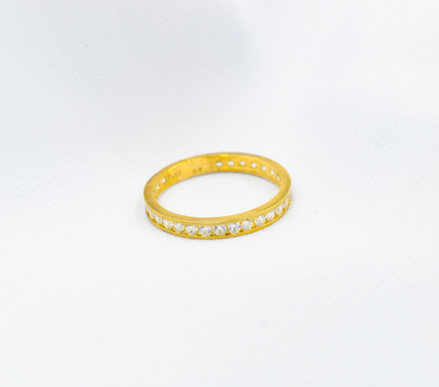 14K Solid Gold Eternity Band Ring–Elegant Stackable Jewelry,Timeless Gold Band for Weddings,Wedding Band Stacking Ring for Him Her