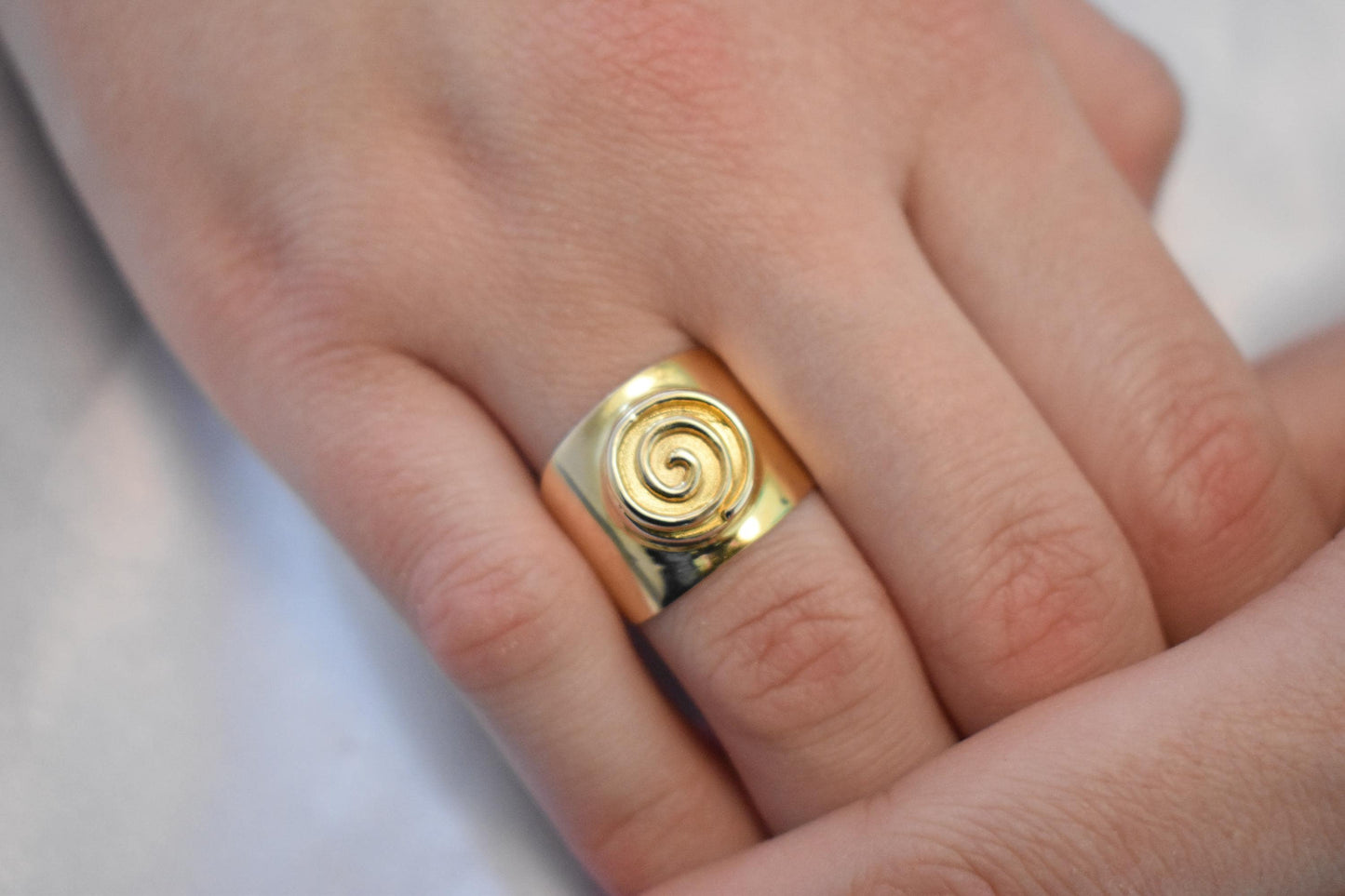 14K Solid Gold Spiral Ring,Gold Swirl Ring,Spiral Gold Ring,Ancient Greek Collection,Gold Band,Wedding Stacking Ring,Minimal Summer Ring