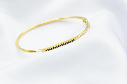 14K Solid Gold Pave Bar Bracelet,Everyday Bracelet Women,Ladies Dainty Line Bracelet,Stacking Bracelet Gift for Her,Minimal Exclusive Style