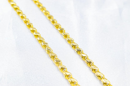 Solid 14K Yellow Gold Chain,14K Solid Gold Curb Chain,Cuban Choker Chain,Yellow Gold Miami Cuban Link Chain,14K Curb Cuban Necklace