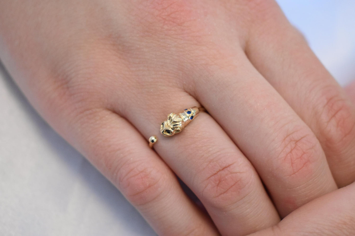 14K Solid Gold Lion Ring,Symbol of Strength,Zodiac Ring,Gold Animal Collection,Gold Band,Women Stacking Ring,Minimalist Ring,Gift for Her