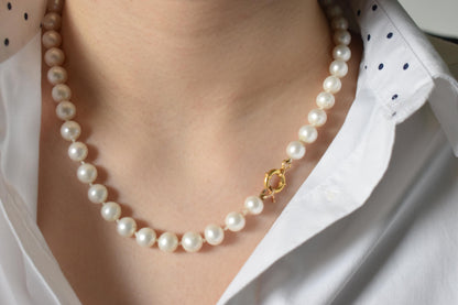 Χειροποίητο Μαργαριταρένιο Κολιέ με Κούμπωμα Κ14