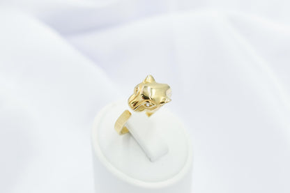 Χειροποίητο Δαχτυλίδι Πάνθηρας με Διαμάντια Κ14