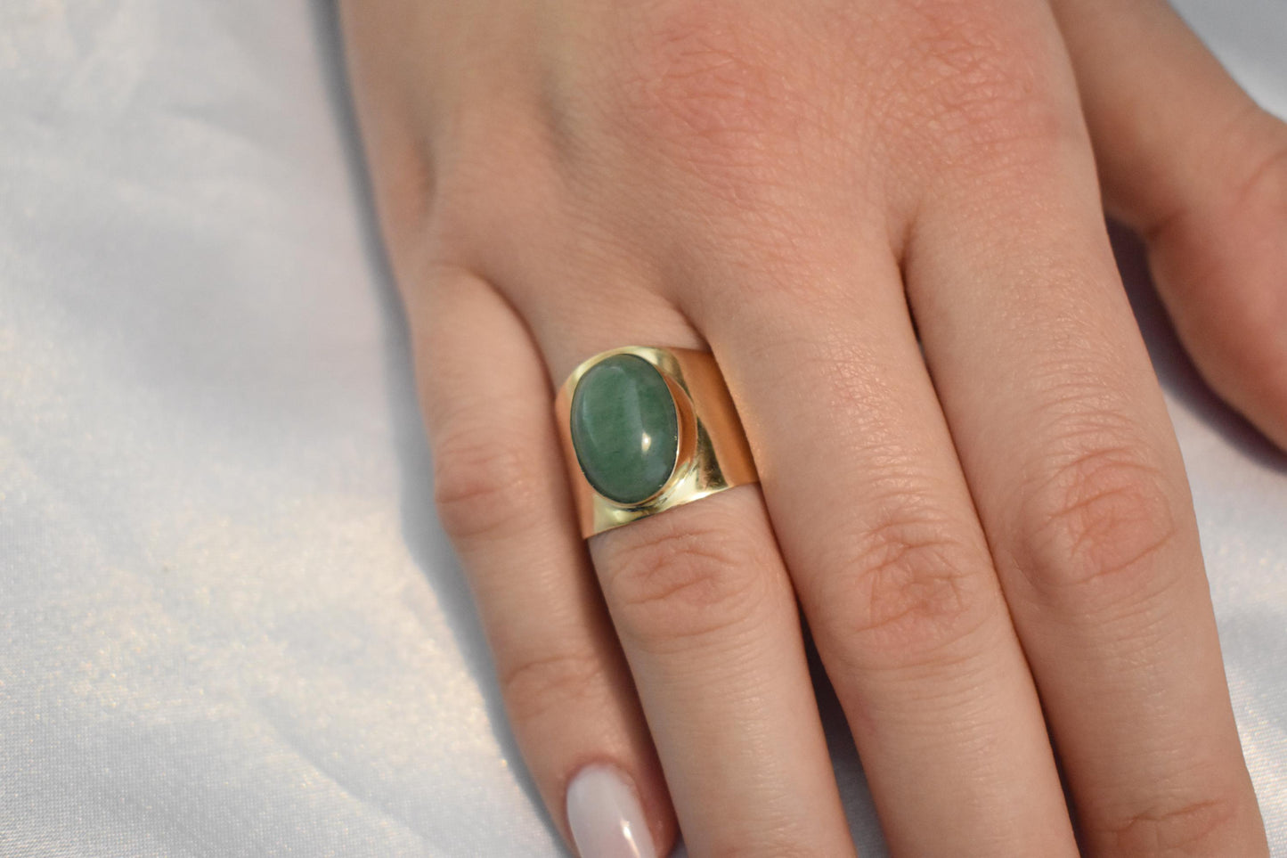 14K Solid Gold Aventurine Ring,Aventurine Ring,Engagement & Wedding Gold Ring,Statement Ring,Stackable Gold Ring,Forever Unique Gift for Her