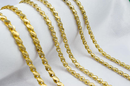 Solid 14K Yellow Gold Chain,14K Solid Gold Curb Chain,Cuban Choker Chain,Yellow Gold Miami Cuban Link Chain,14K Curb Cuban Necklace