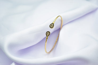 14K Gold Evil Eye Bracelet,Gold Bangle Bracelet,Timeless Beauty,Bangle,Evil Eye Bracelet,Minimalist Bangle Gift for Graduation - Mom and Her
