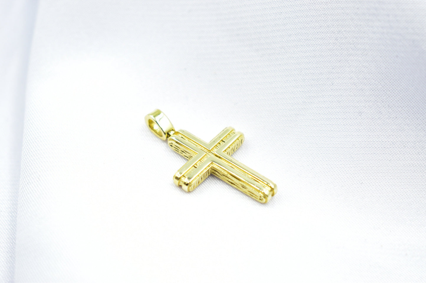 γυναικα 14K Solid Gold Cross Pendant,Necklace with Zircon,Elegant Christian Pendant,Baptism Religious Faith Jewelry,Godfather-Godmother Gift