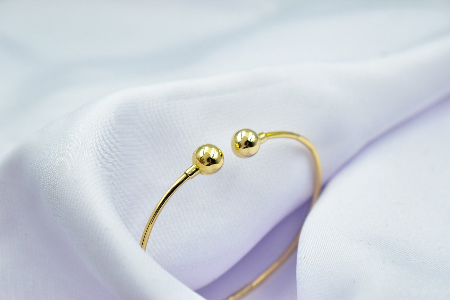 14k Gold Torque Bangle Bracelet,Gold Adjustable Ball Bracelet,14K Gold Ball Jewellery,Ball Bead Bracelet,Genuine Gold Bracelet,Gift for Her