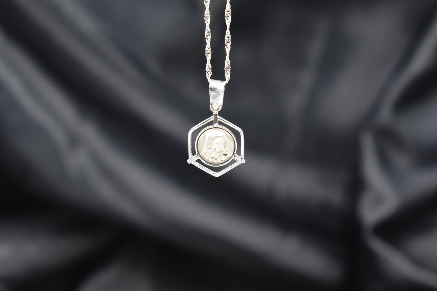 Λευκόχρυσο Φυλαχτό Παναγία Κ14