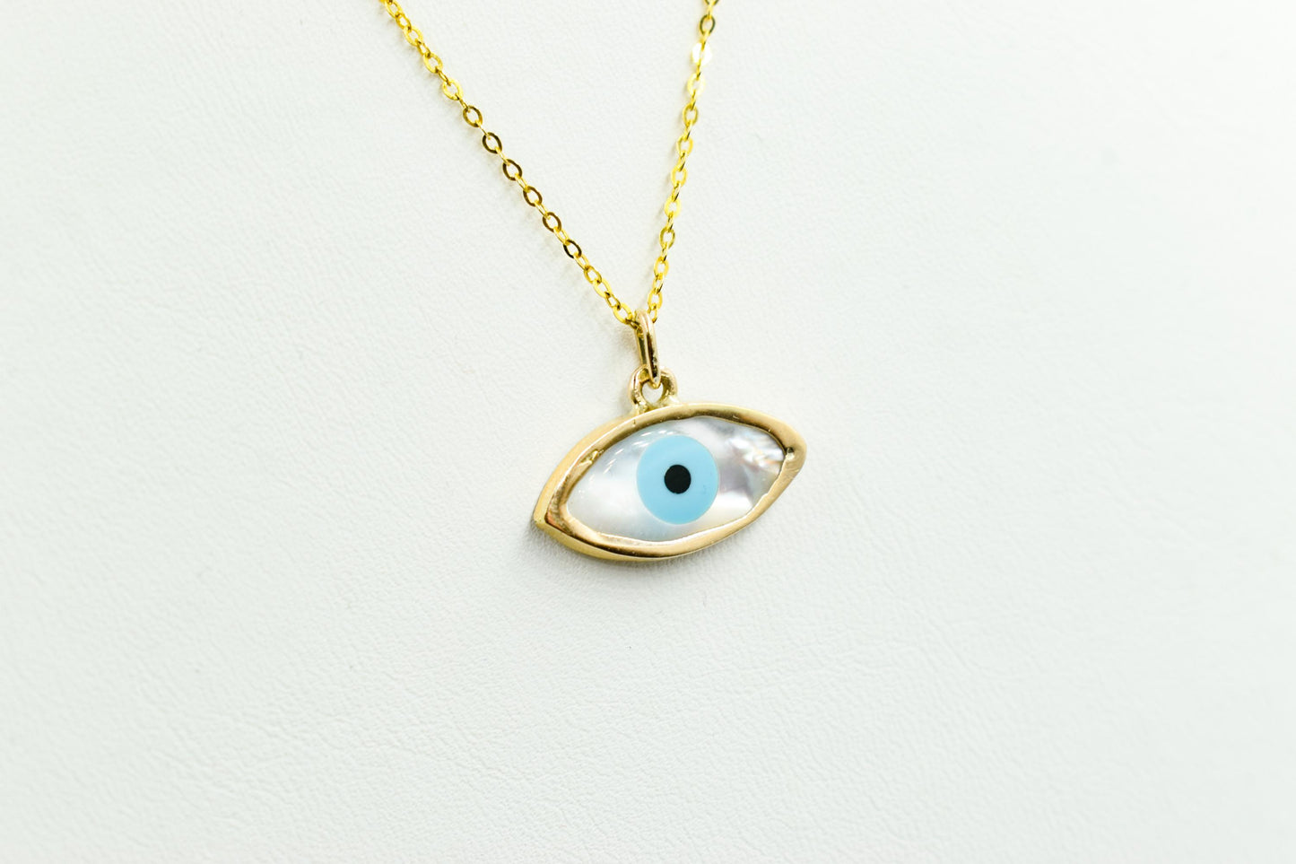 Κολιέ Μάτι με Φίλντισι 14Κ
