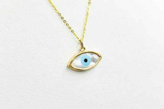 Κολιέ Μάτι με Φίλντισι 14Κ