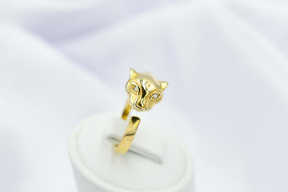 Χειροποίητο Δαχτυλίδι Πάνθηρας με Διαμάντια Κ14