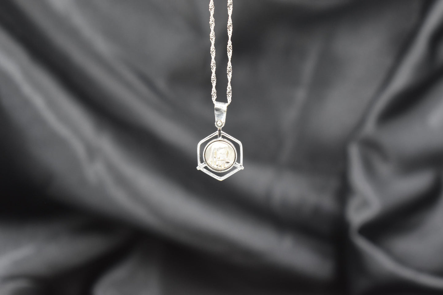 Λευκόχρυσο Φυλαχτό Παναγία Κ14