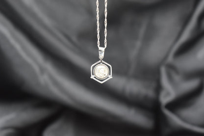 Λευκόχρυσο Φυλαχτό Παναγία Κ14