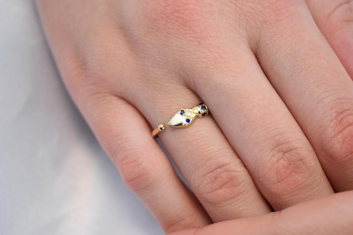 Snake Head 14K Solid Gold Ring,Gold Serpent Ring,Snake Head Ring,Stackable Jewellery Ring,Gold Band,14K Wedding Animal Ring,Minimalist Ring