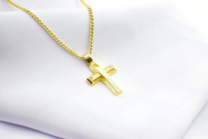 Ανδρικοί Σταυροί 14K Solid Gold Cross Necklace,Cross Necklace,Christian Pendant,Religious Necklace,Gold Cross Pendant,Unisex Cross Necklace, Birth & Baptism