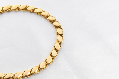 18K Solid Gold Cuban Bracelet,Link Bracelet,Gold Chain Bracelet,Dainty Chain Bracelet,Gift For Her,Women Mens Chain Bracelet,Christmas Gifts